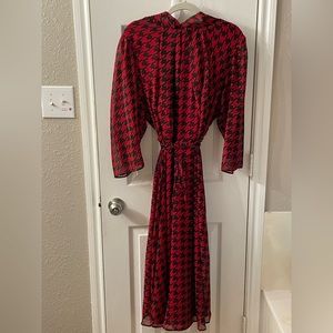 Formal red/black calf length dress